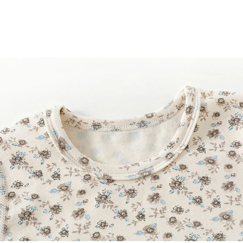 MILANCEL, nuevo conjunto de ropa de primavera para niñas, ropa de hogar Floral bonita para bebés de 0 a 4T, ropa de descanso con estampado completo de flores para niños pequeños - imagen 3