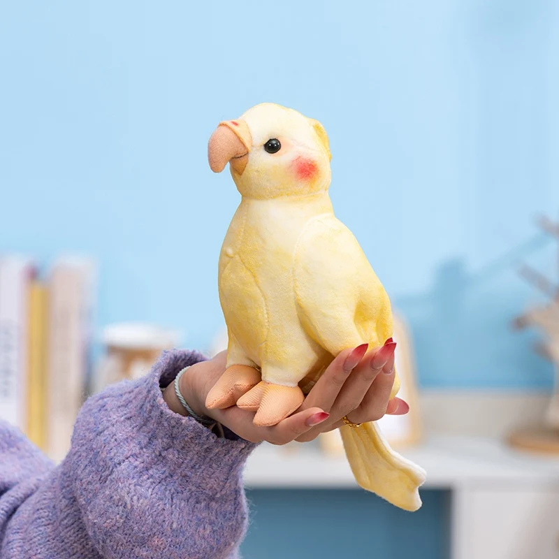 Loro de peluche amarillo suave, muñeco decorativo infantil - imagen 2
