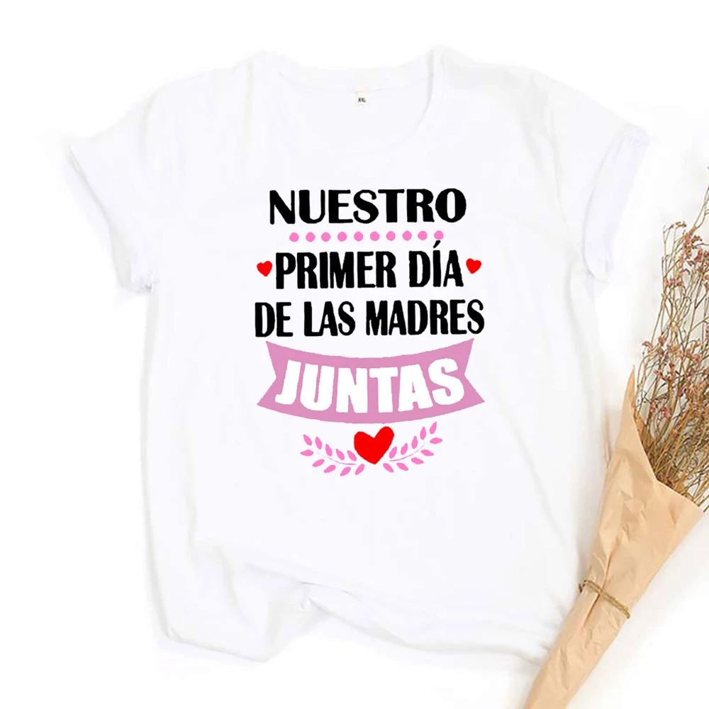 Nuestra primera Día de la madre, ropa a juego con estampado español para la familia, traje de camisa para mamá y yo, camiseta para el día de la madre, Tops, pelele para bebé - imagen 5