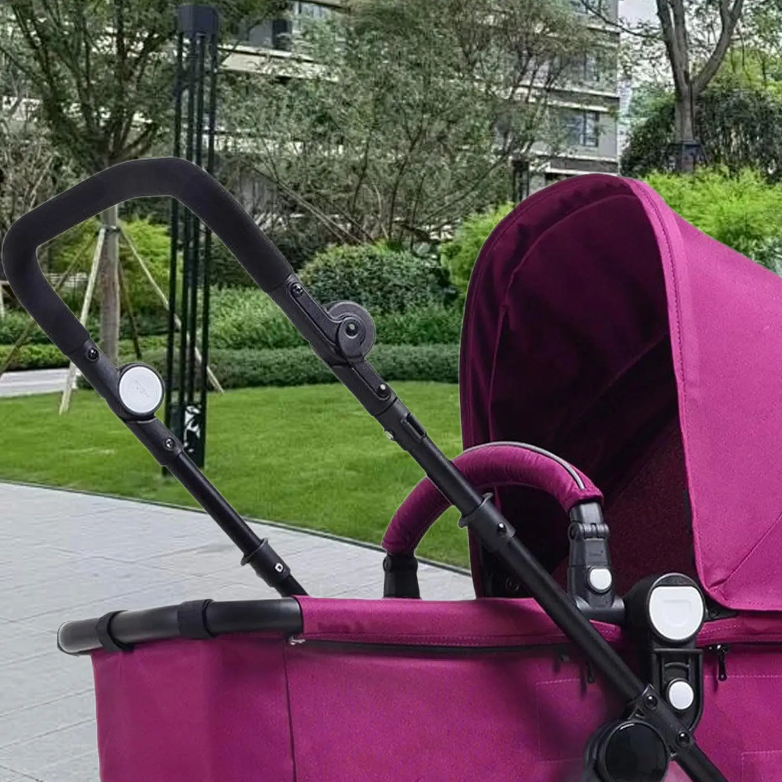 Cubierta de manija de cochecito de bebé, funda de carrito de tubo de empuje, cubierta de reposabrazos de cochecito a prueba de polvo