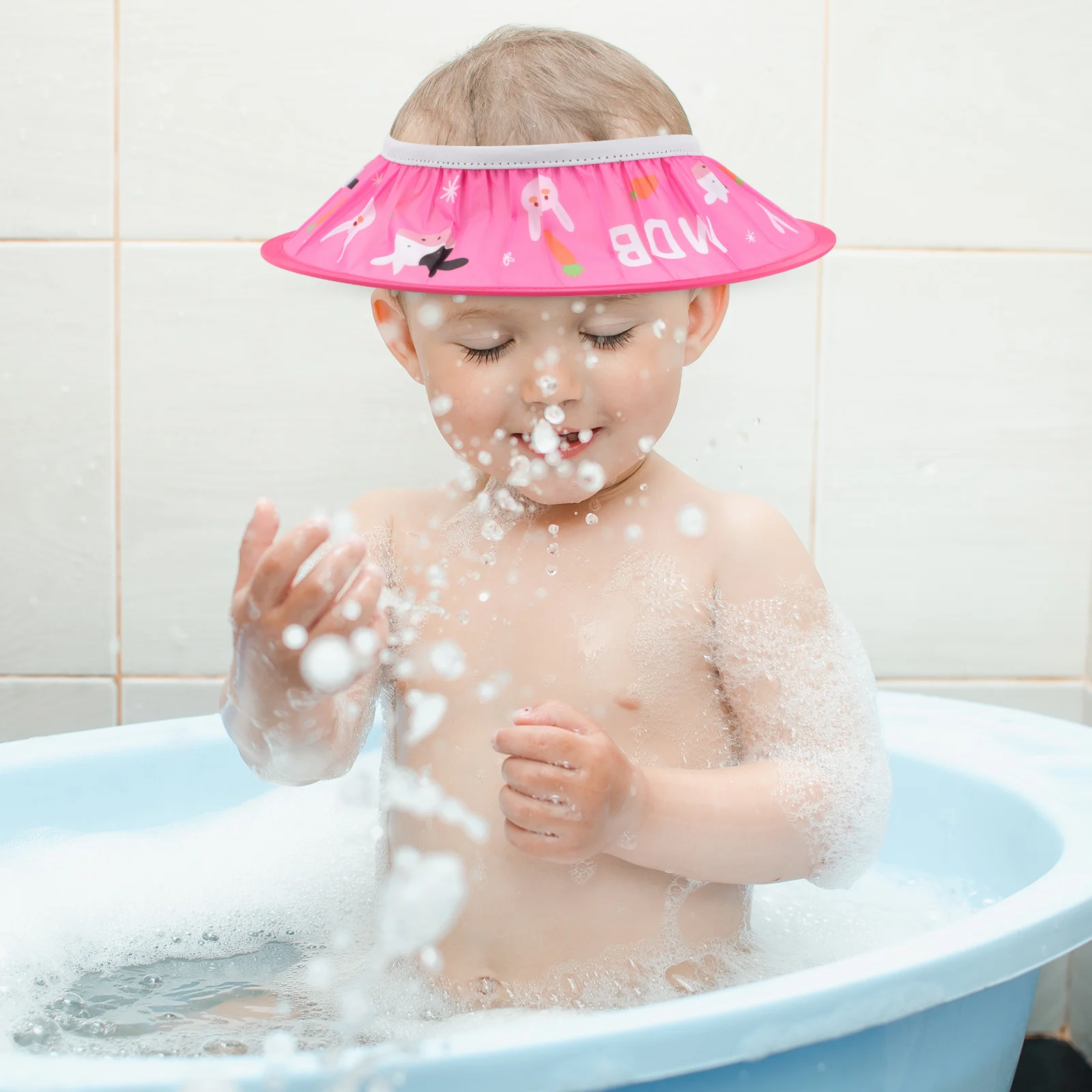 1 Uds. Visera de baño para bebé, gorro de champú ajustable, protector para lavado de cabello para niños, gorro de ducha para bebé, gorro de ducha para niños