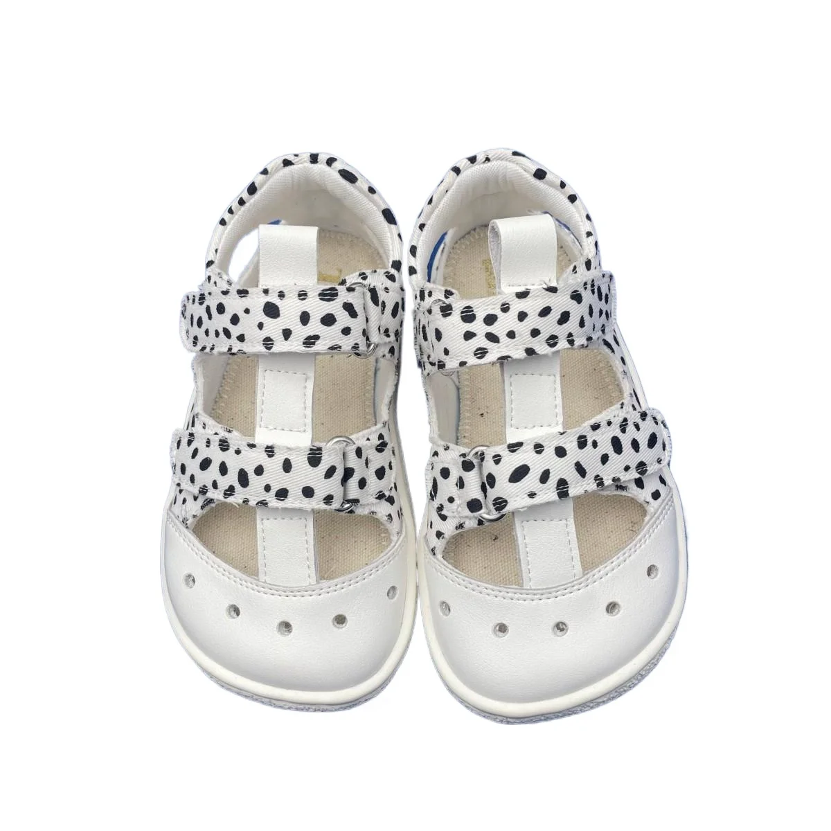 Tipsietoes sandalias de cuero + lona 2025, novedad de verano, zapatos de playa para niños y niñas, zapatos informales descalzos para niños, moda deportiva ligera - imagen 3
