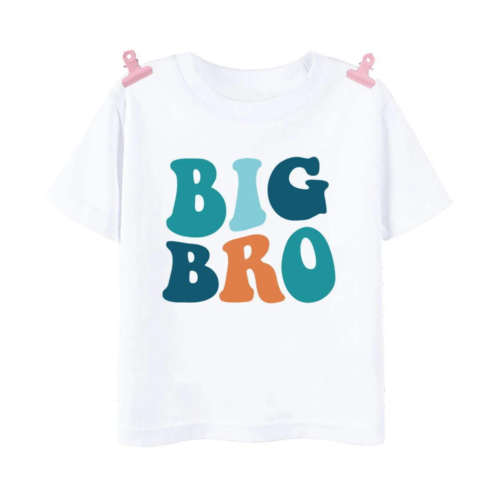 Camiseta a juego para la familia Big Brother Little Brother, ropa para niños y hermanos, camisetas de manga corta para niños, camisetas de verano para niños - imagen 3