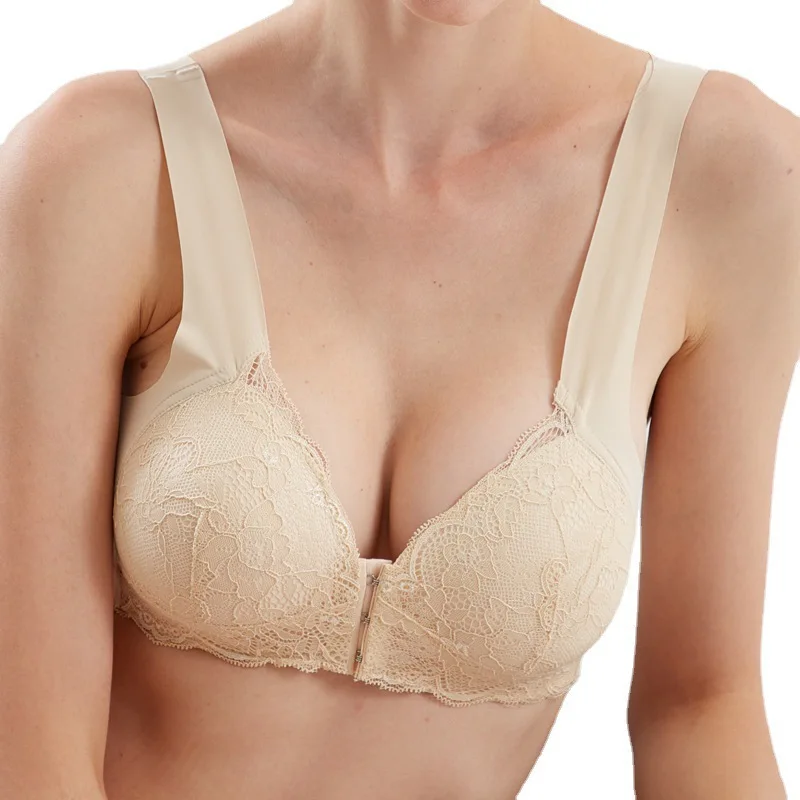 Sujetador de lactancia frontal sin aros talla grande – Bralette interior cómodo - imagen 3