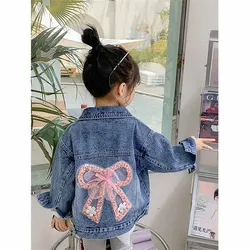 Abrigo vaquero para niños y niñas con pajarita – Primavera y otoño