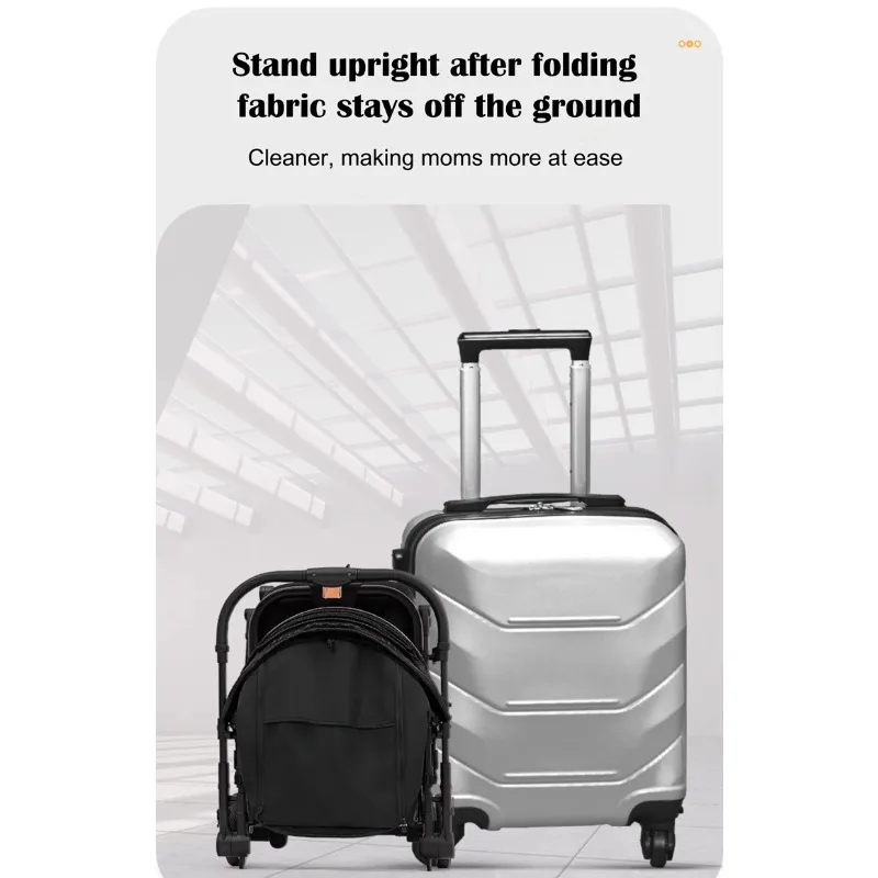 Carrito de mano ligero bidireccional para niños de 0 a 3 años, para sentarse y tumbarse y plegar - imagen 4