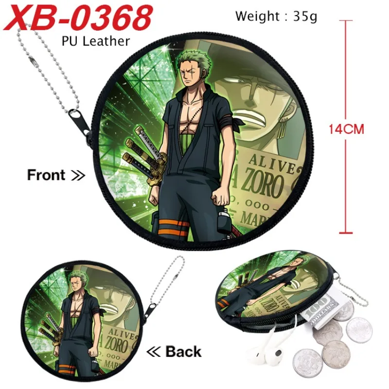 Monedero de una pieza Luffy, Mini monedero redondo de Anime, bolsa de almacenamiento multifuncional portátil de moda, accesorios para regalos - imagen 3