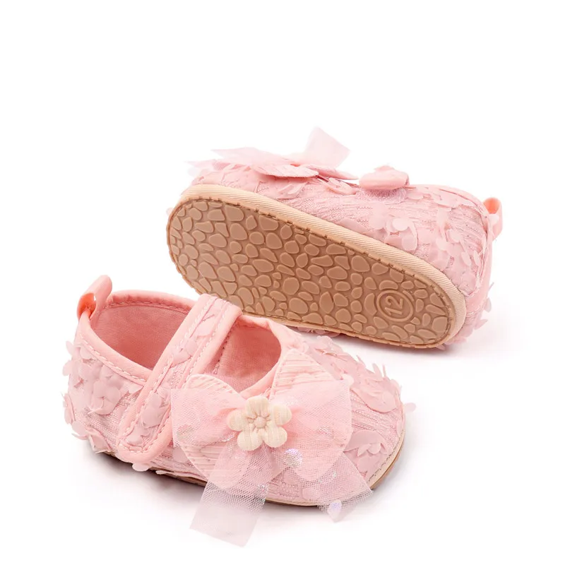 2025 nuevos zapatos planos con lazo para niña, suela de goma suave, cuna infantil, primeros caminantes, zapatos de princesa para niñas recién nacidas para vestido de fiesta - imagen 5