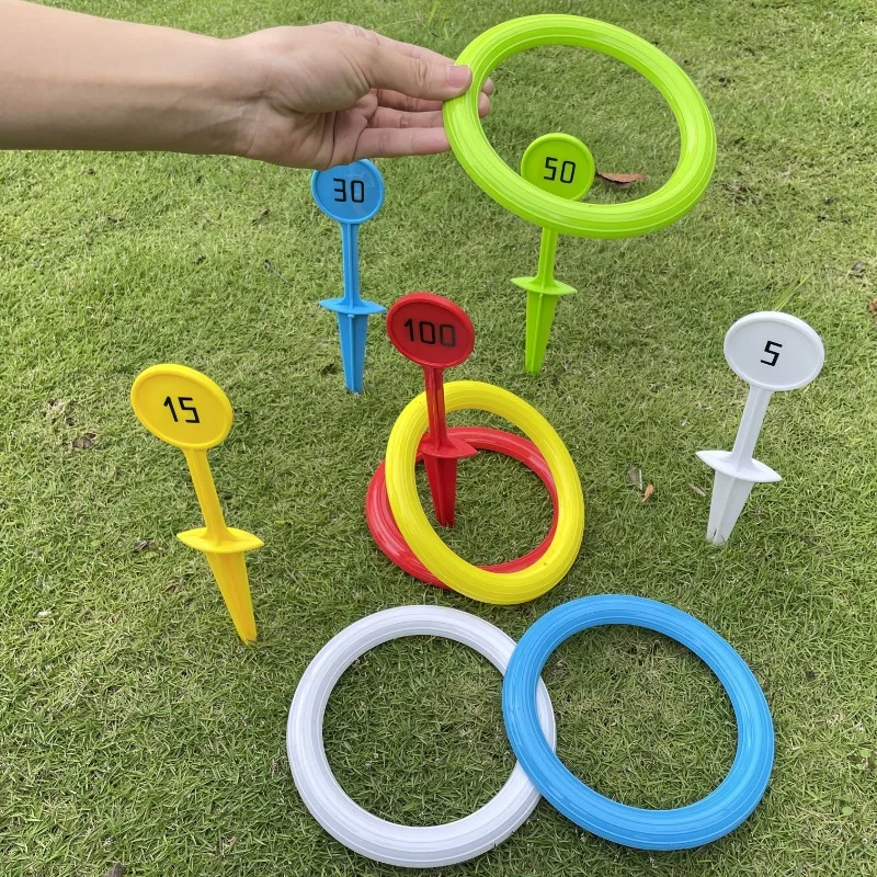 Anillo de lanzamiento al aire libre-8/4 Uds. Juegos de lanzamiento de PVC duraderos anillos flotantes gigantes para césped y playa equipo de actividades de construcción para adultos/niños - imagen 2