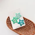 3pcs green star