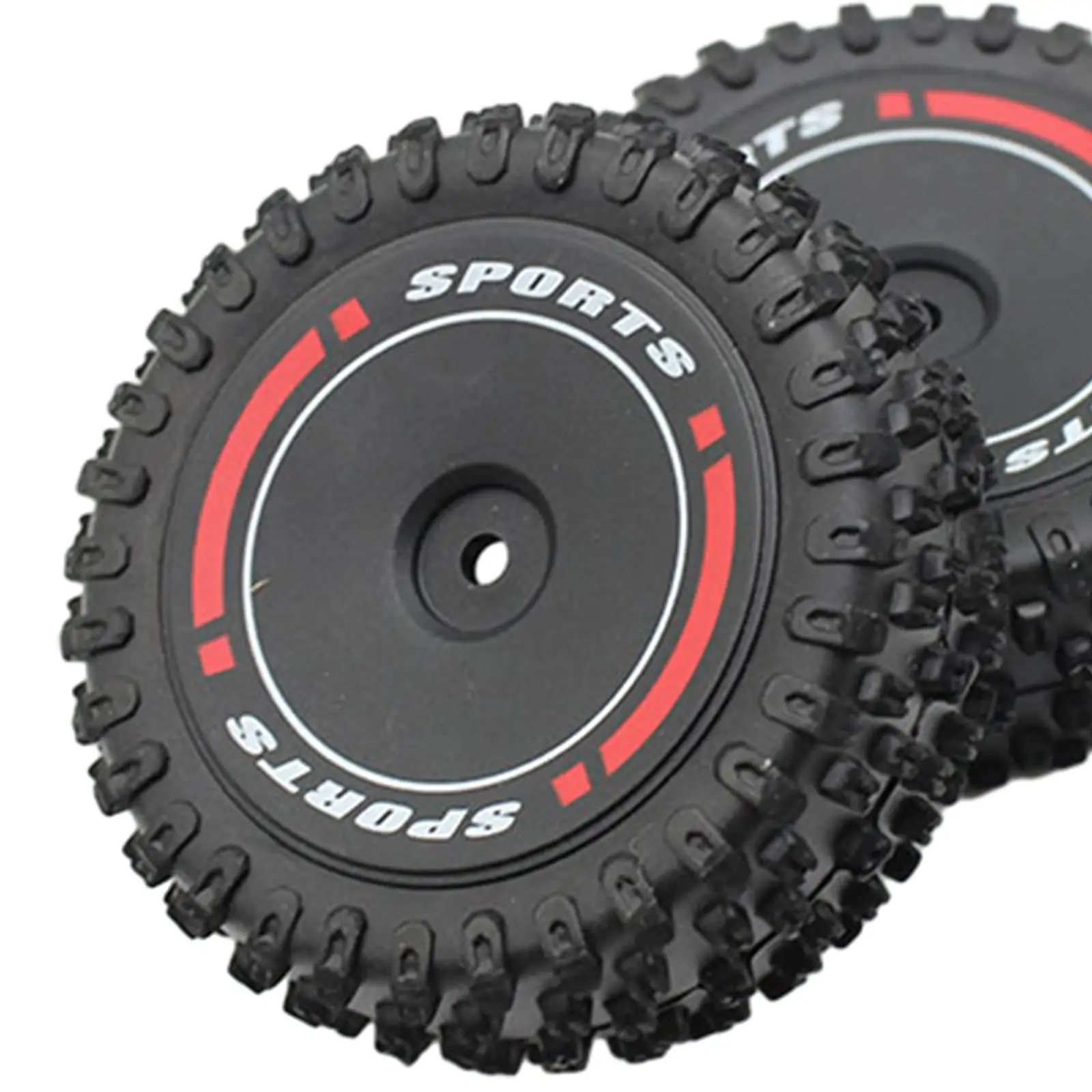 2x Replacement Front Wheel Tyre Spare Parts RC Tire for Wltoys 124010 1:12 Scale Replacement DIY Modification RC Crawler Car
