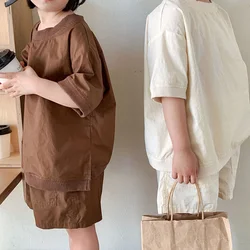 Milangel Conjunto algodón niño: pantalón corto y camiseta manga corta