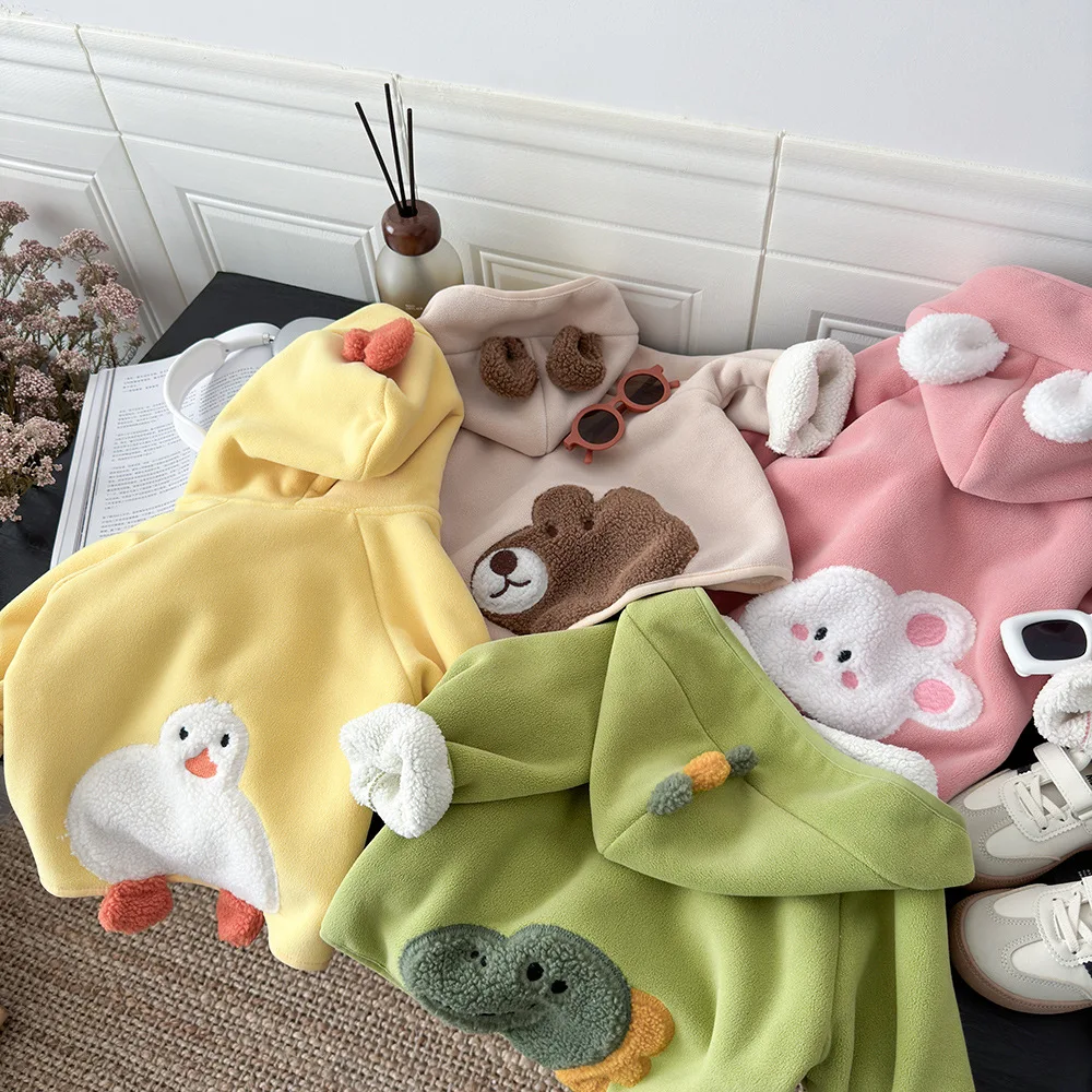 Chaqueta infantil de lana con capucha – Abrigo de invierno