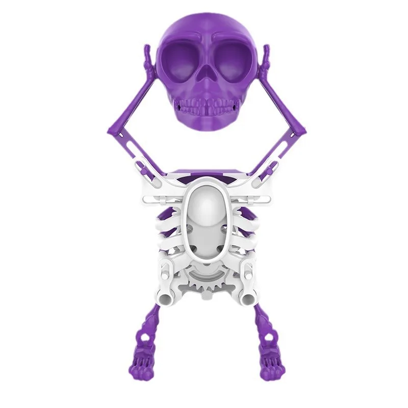 Esqueleto de baile de cuerda para hombre, juguete de relojería, pequeños juguetes divertidos, adornos de escritorio, muñeco de calavera tembloroso, regalos creativos de Halloween novedosos - imagen 5