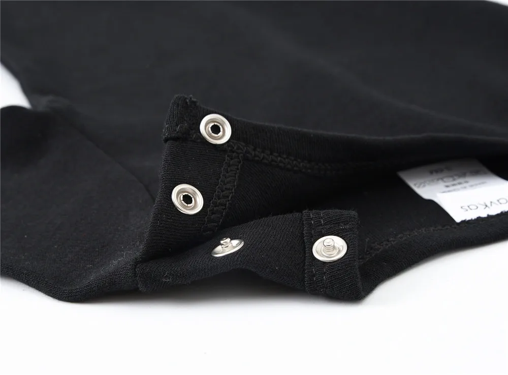 Kavkas-Peleles negros lisos para bebé, ropa Unisex de manga larga de 0 a 18M, monos 100% de algodón de una pieza, mono infantil - imagen 4