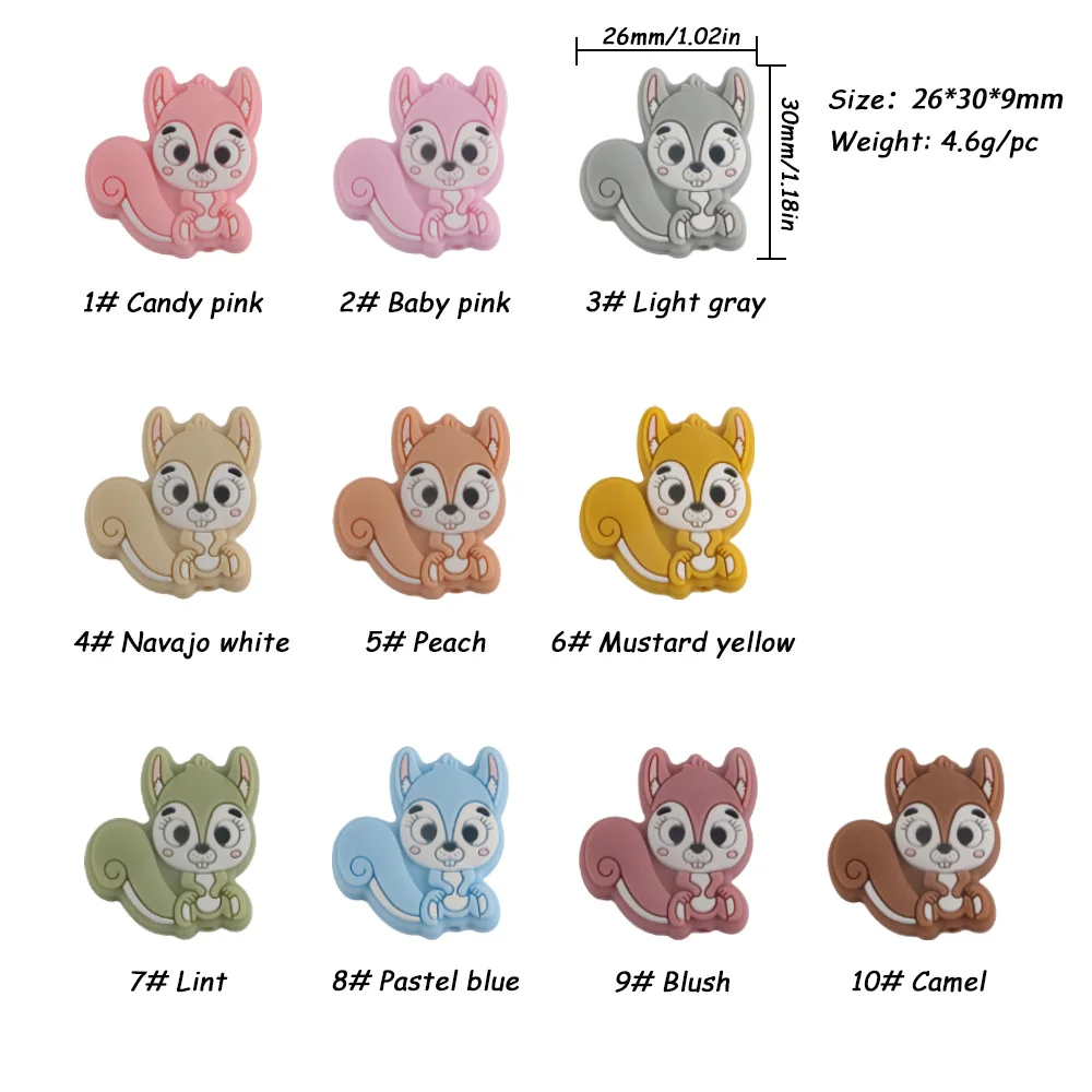 10pcs Squirrel Mix