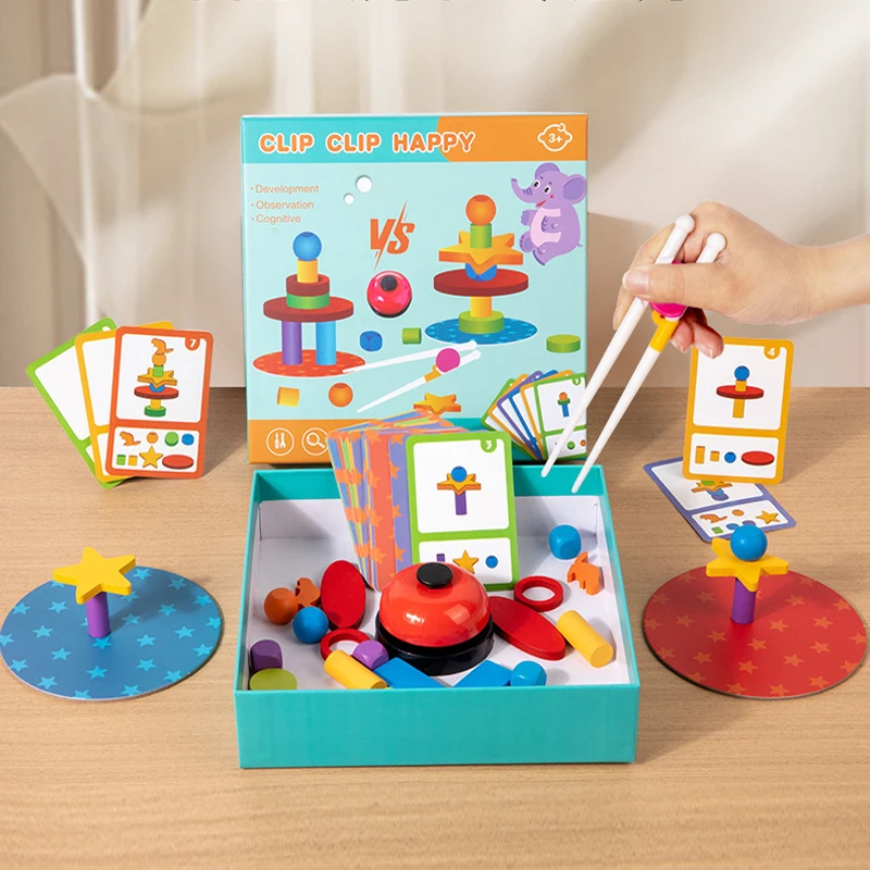Juego Montessori de madera – Rompecabezas de equilibrio para dos - imagen 3