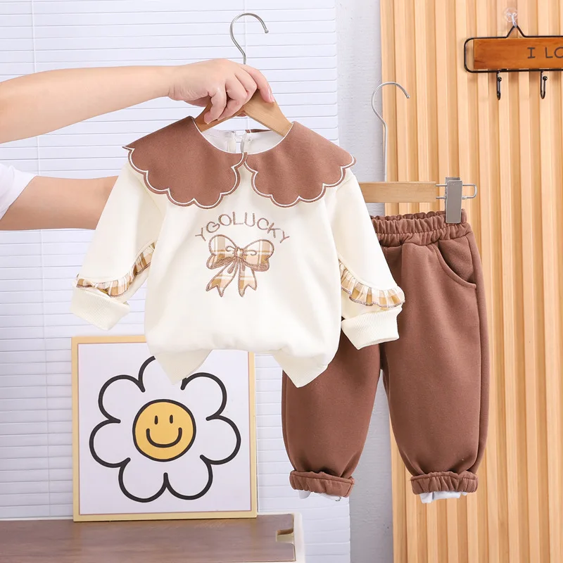 Conjunto infantil de algodón para bebé niña – Camiseta y pantalón - imagen 3