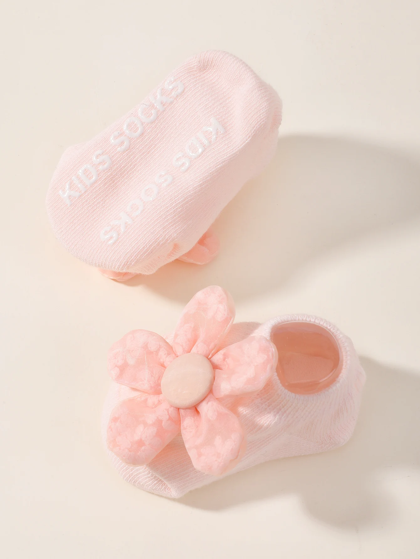 Conjunto de calcetines y sombrero con lazo para bebé, gorro elástico con lazo y estampado de encaje, turbante, calcetín suave sólido, accesorios para niños, 2 uds. - imagen 4