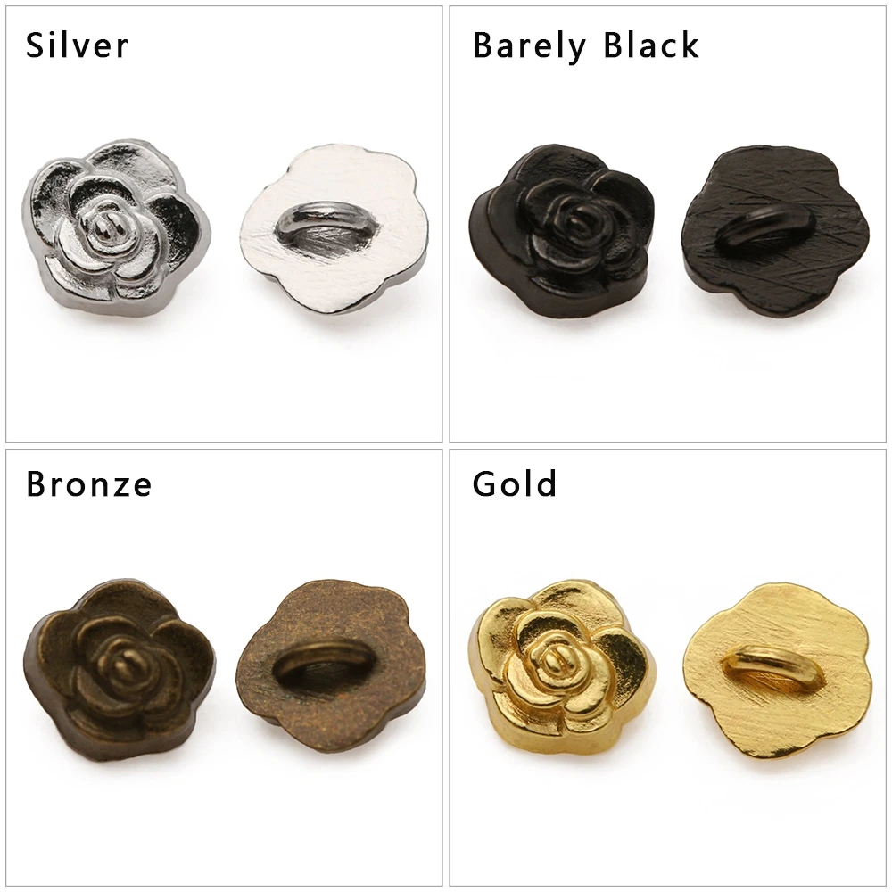 Botones y hebillas mini para ropa de muñecas – Patrón floral