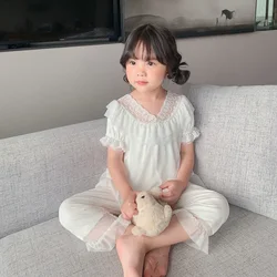 Pijama algodón para niña – Estilo princesa con encaje