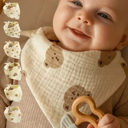 Baberos para bebé con muselina en capas absorbentes de algodón