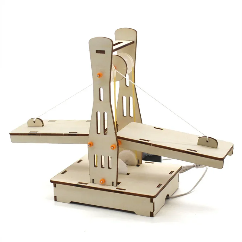 Modelo puente suspensión madera niños experimento DIY STEM HOUSBAY - imagen 4
