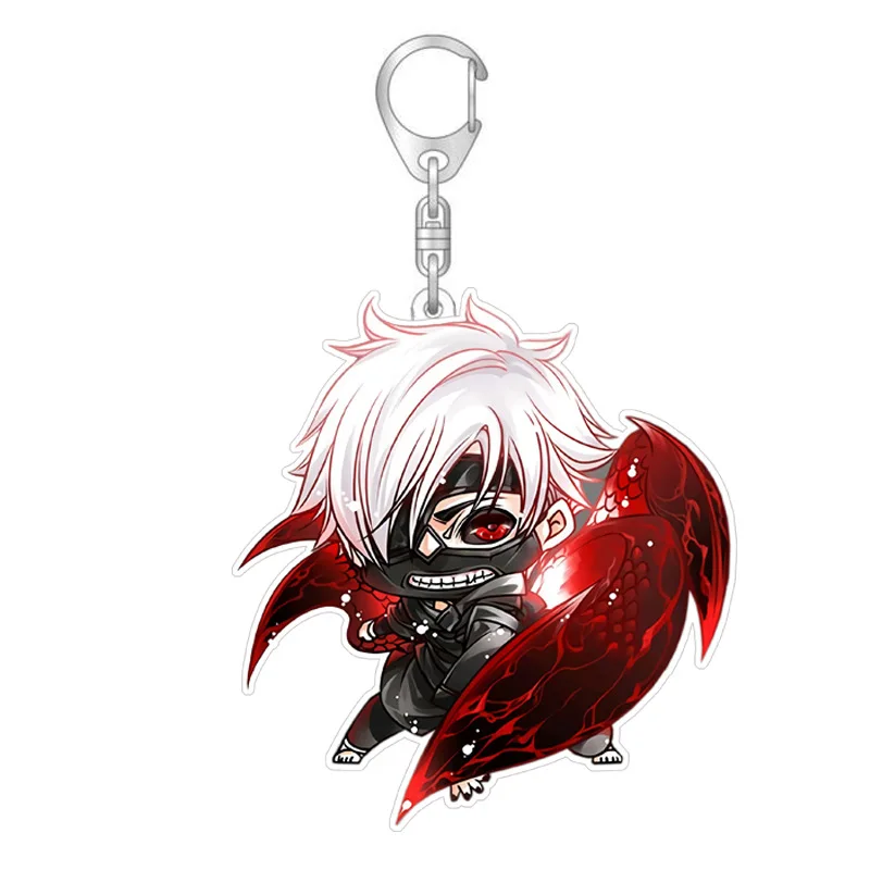 Anime Tokyo Ghoul y2k figuras de acción dibujos animados Kaneki Ken Touka Kirishima llavero bolsa colgante acrílico llavero colección de Fans - imagen 2