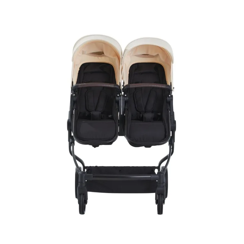 Cochecito gemelar plegable – Asientos elevados para bebés - imagen 2