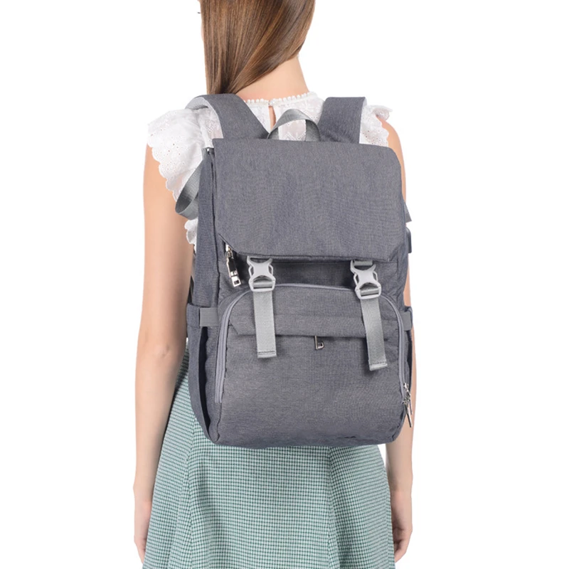 Kit de bolsa de pañales de maternidad, mochila de viaje multifunción de moda, bolsas de pañales de bebé impermeables de gran capacidad para mamá - imagen 5