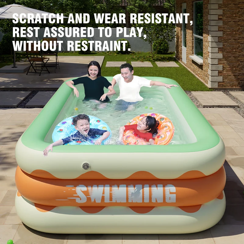 Piscina inflable para bebé con marco extraíble – Juego exterior