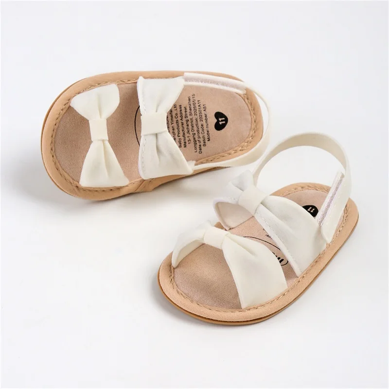 VISgogo Sandalias con lazo de verano para niña, suela de goma antideslizante, zapatos con punta abierta para fiesta escolar al aire libre - imagen 5