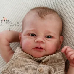Muñeca Reborn Elijah de vinilo ultra realista con efecto venas
