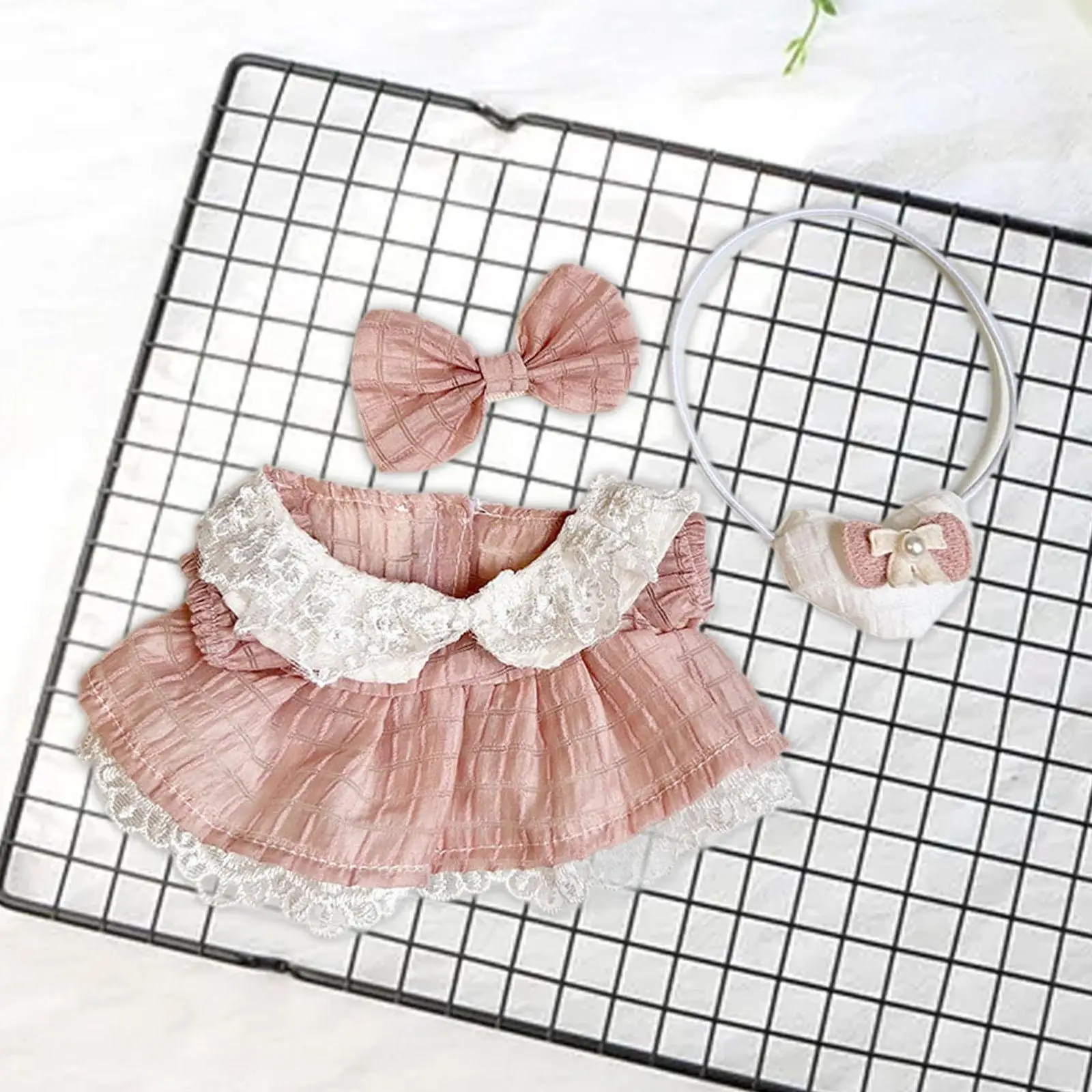 3x Dolls Dress Accessories Handmade Clothes for 15cm Plush Duck Doll Girls Dolls Dress up Halloween Gifts Thanksgiving Gifts