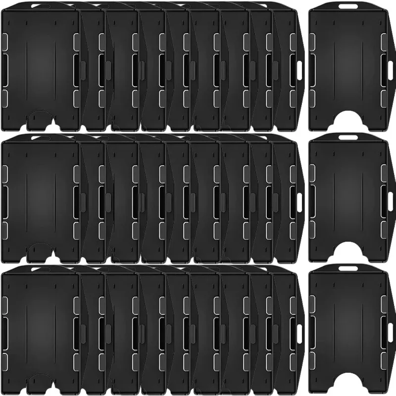 Tarjetero retráctil doble propósito horizontal vertical negro
