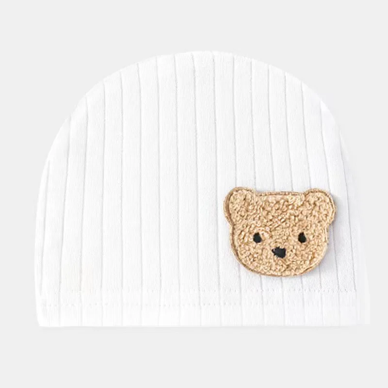 Gorro de algodón con orejitas de oso para recién nacido - imagen 4
