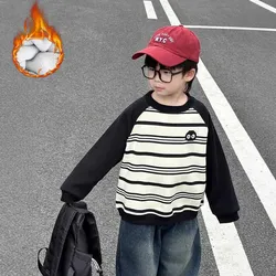 Sudadera de lana a rayas para niños y adolescentes