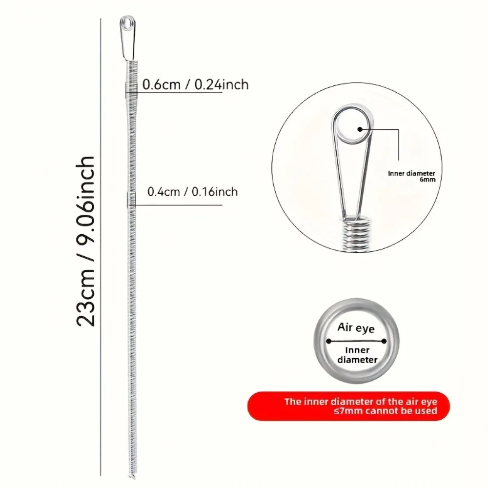 Herramienta de cuerda para pantalones para uso doméstico, herramienta de cuerda flexible, perforador de ojos de resorte, banda elástica para falda, perforador de cuerda para pretina, 1/2/3 Uds. - imagen 5