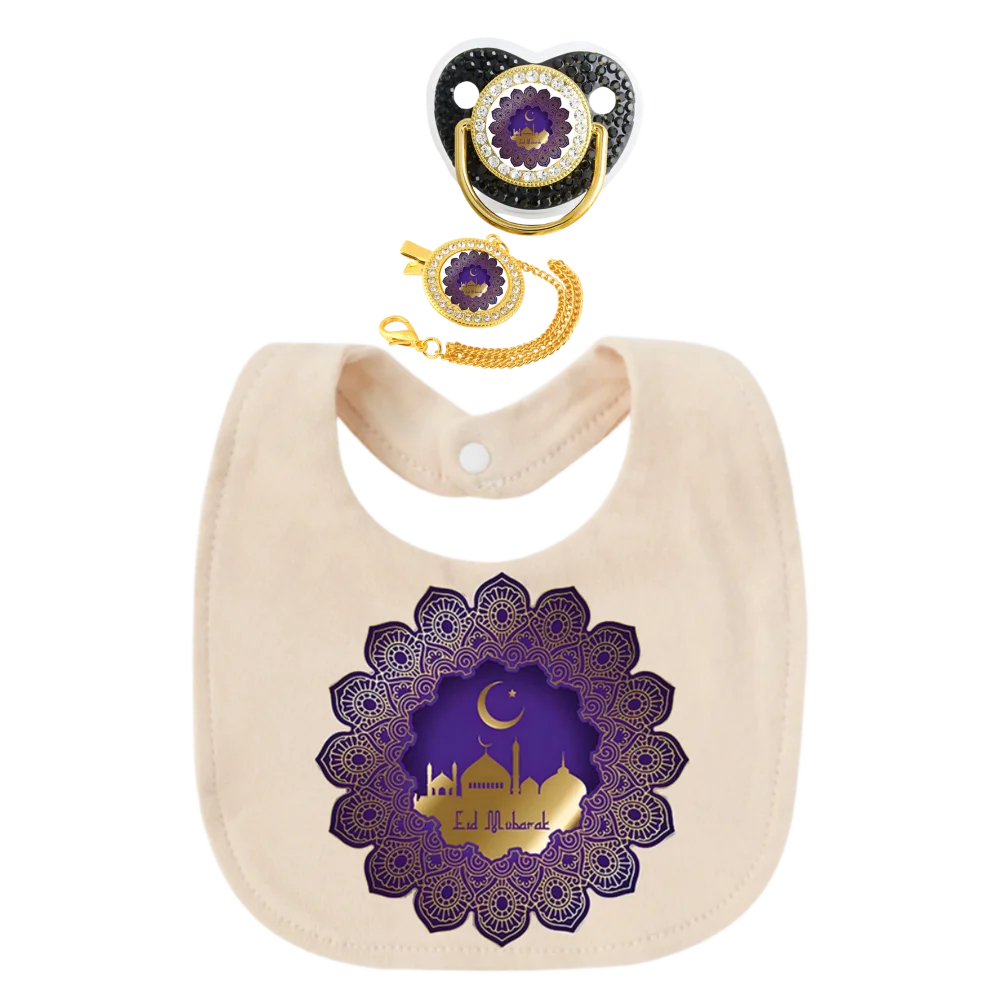 Baberos ajustables de algodón suave para bebé, chupetes para bebé, pinzas para pezones, Baberos para bebé, pañuelos de tela para eructar, alimentación de saliva, 3 uds. - imagen 4