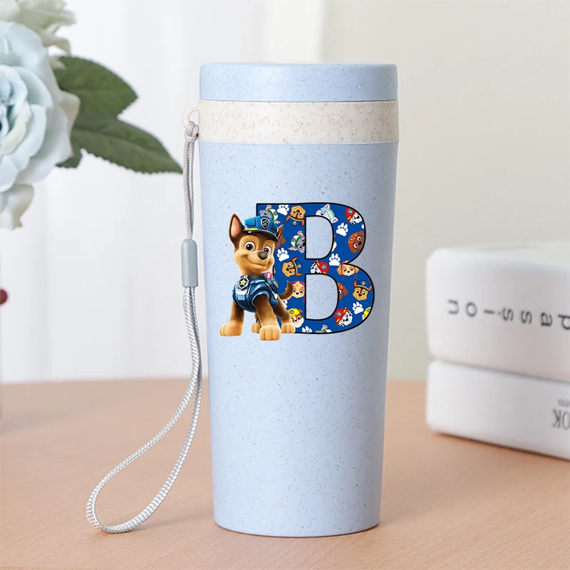 400ML patas patrullas Chase niños niñas Chlid vasos de agua carta de dibujos animados niños vasos de plástico tazas de leche niños lindos regalos de cumpleaños - imagen 3