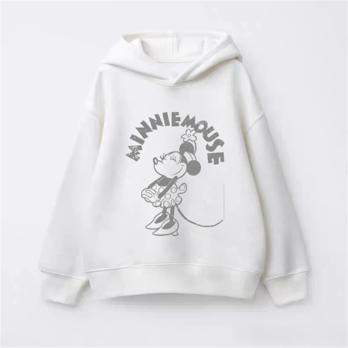 Sudaderas con capucha de Mickey Mouse, ropa informal de moda para niños y niñas, sudaderas con estampado de dibujos animados, camisetas encantadoras de manga larga con capucha de 80-140CM - imagen 3