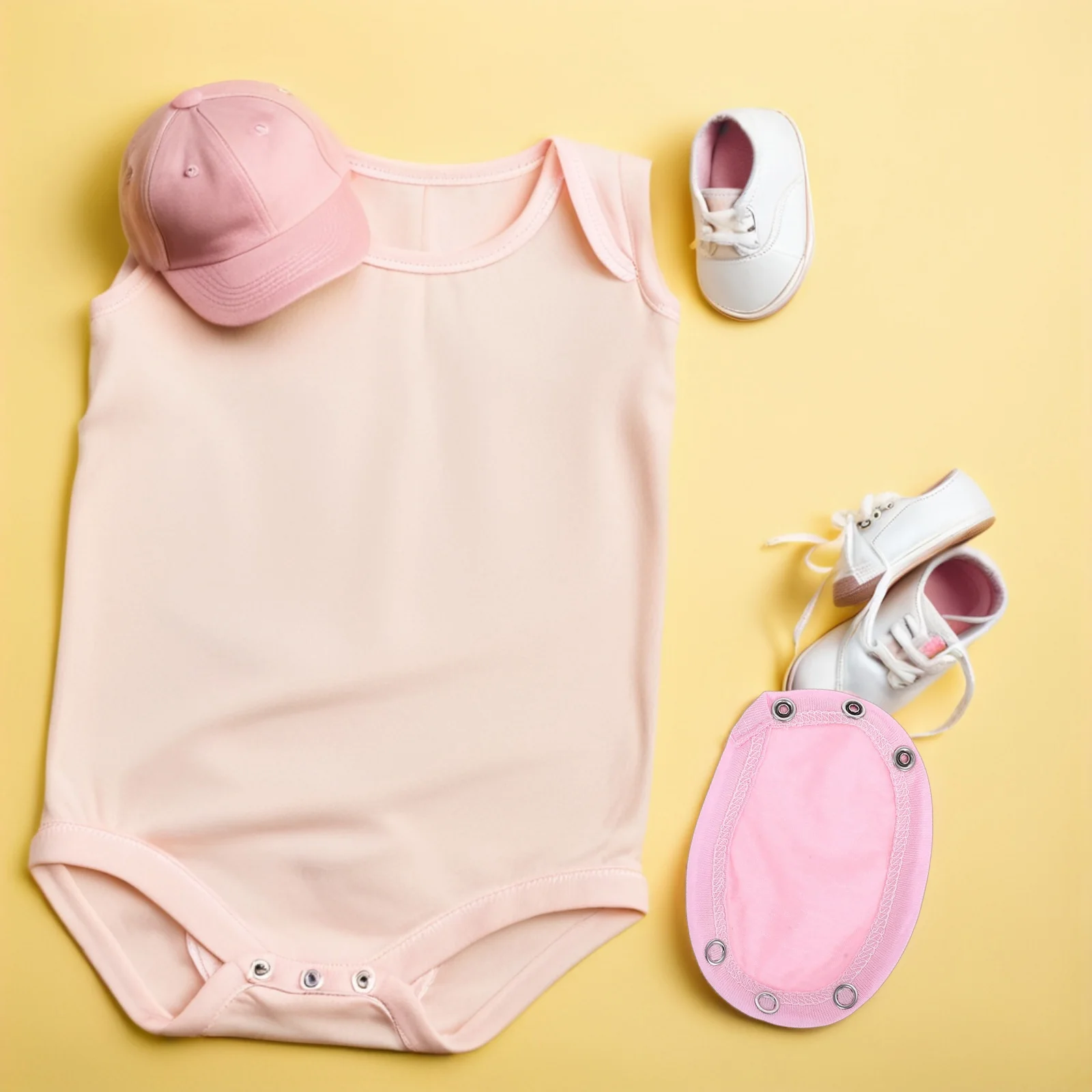 Extensor de mono de algodón a presión para bebé, extensor de mono a presión, pieza de extensión, cubierta para niño pequeño, una capa de cada Color, 5 uds. - imagen 2