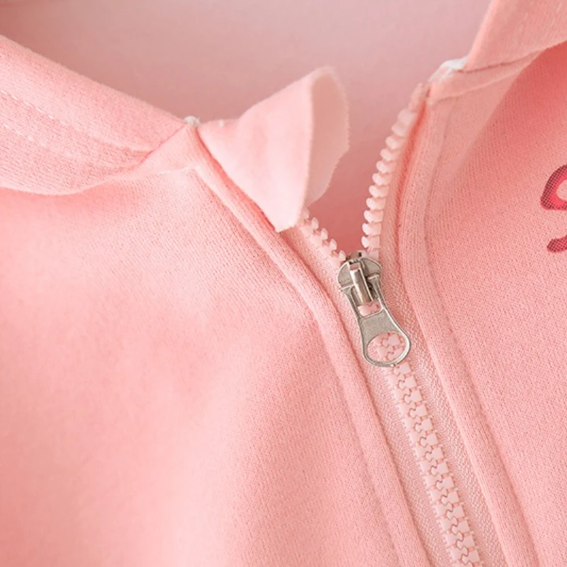 Nueva ropa de primavera y otoño para niñas, chaqueta con capucha de manga larga para niños, pantalones, 2 unids/set, ropa infantil de moda, chándales para niños - imagen 5