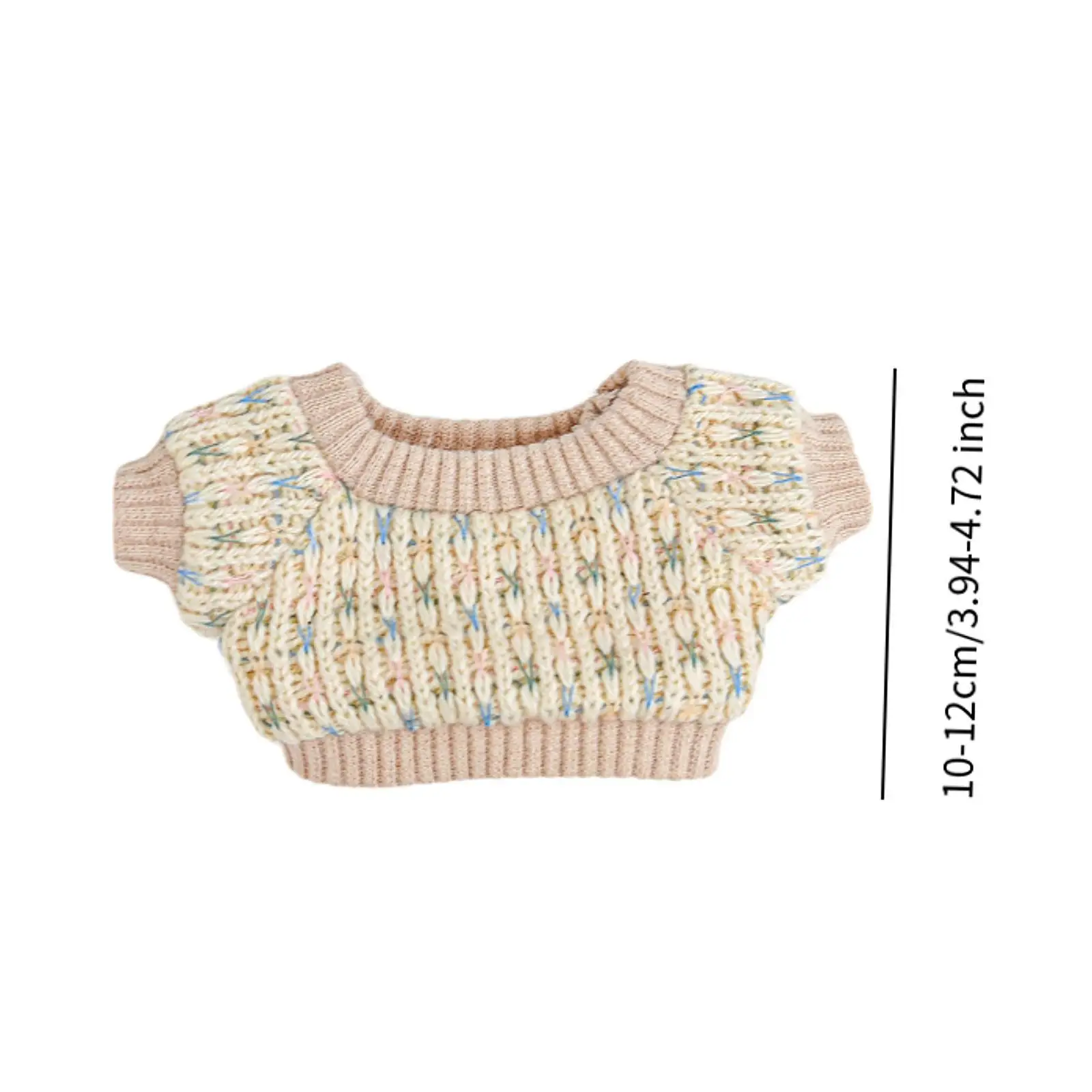 Doll Sweater Plush Figure Clothing Fashion for Little Girls Photo Props DIY Educational Dress up Costume for 5.91inch Doll