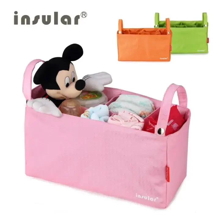 Carrito impermeable colgante portátil de poliéster 600D, bolsa de pañales de viaje para mamá y bebé, cochecito térmico, bolsa de pañales colgante, forro interior - imagen 2