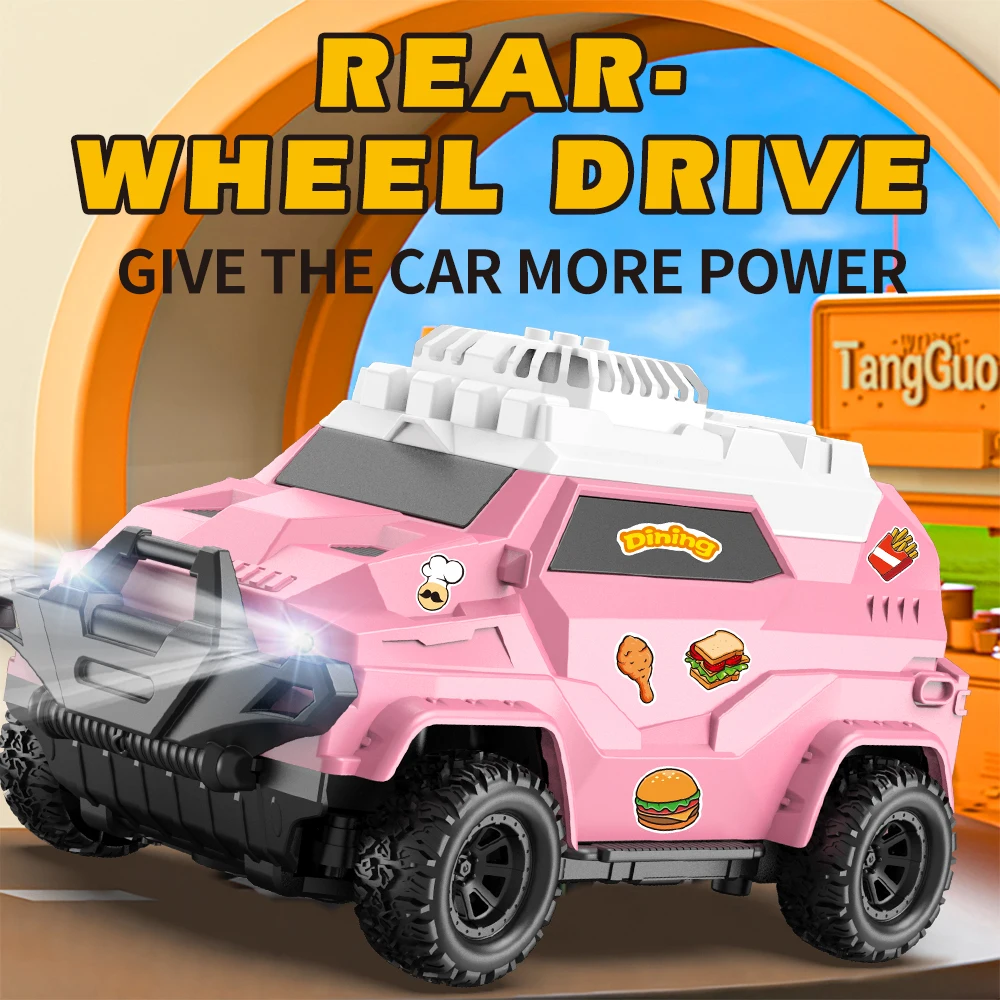 Vehículo de deriva RC con luz de ventilador, coche de carreras con Control remoto de alta velocidad de 2,4G, regalo, coche de carreras de competición, juguete todoterreno para niños - imagen 4