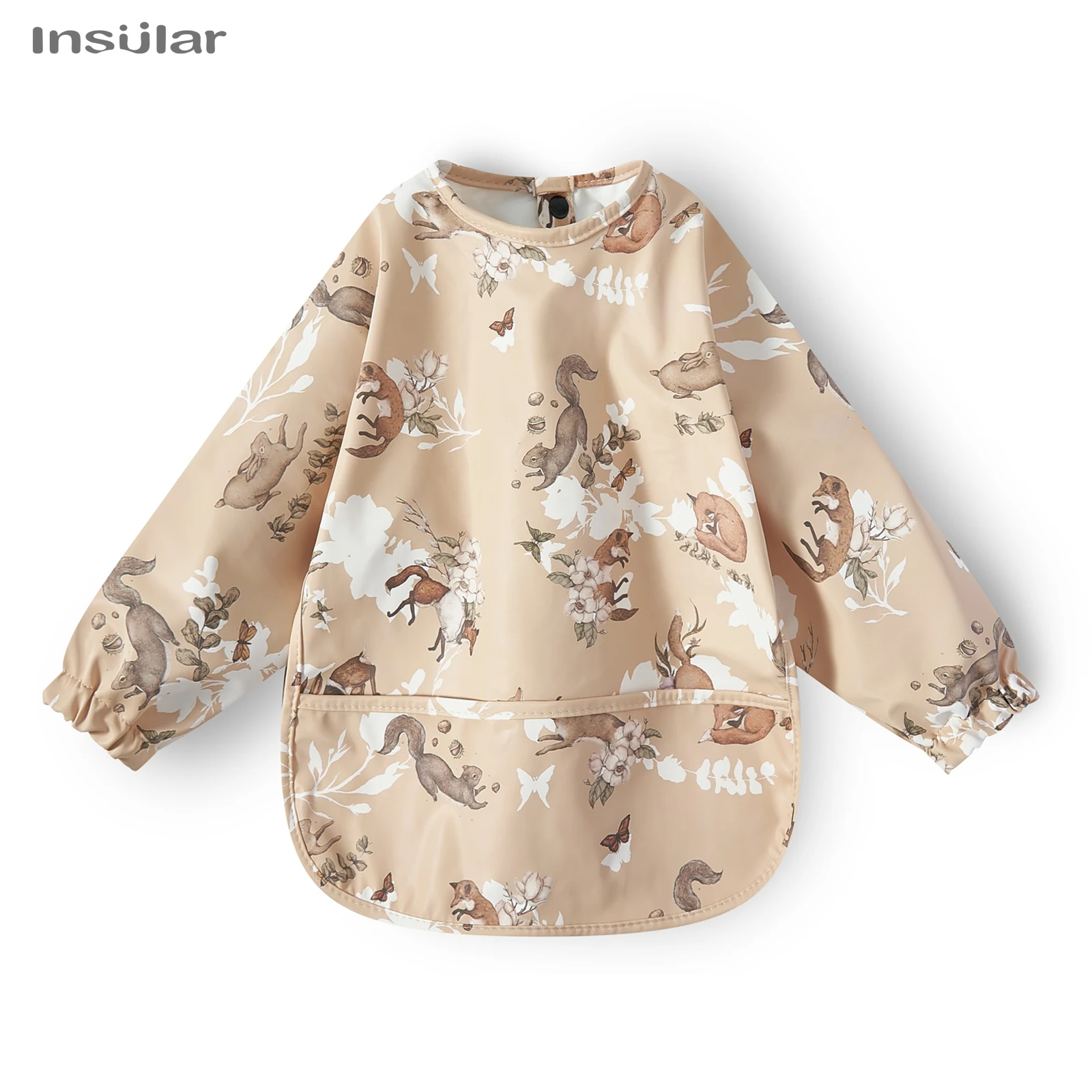 Babero suave impermeable para bebé, delantal de alimentación ajustable de manga larga para niño y niña, pintura para comer - imagen 2