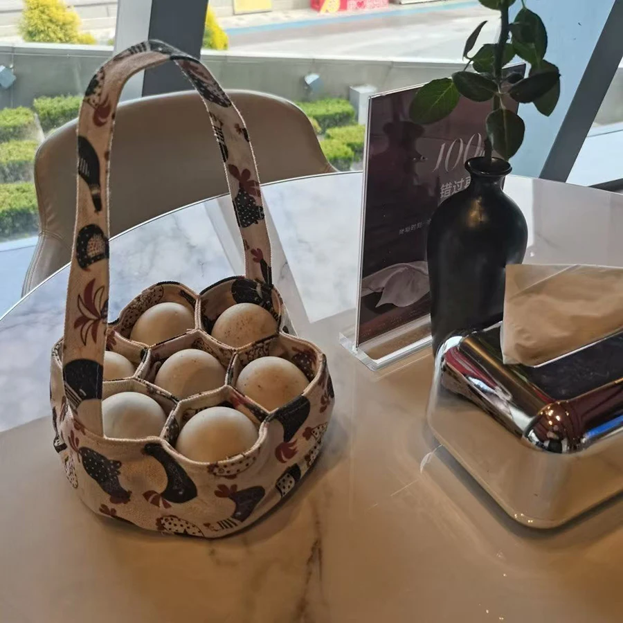 Cesta recolectora de huevos de lona para granja y hogar - imagen 4