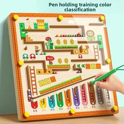 Laberinto magnético Montessori para aprender colores y números