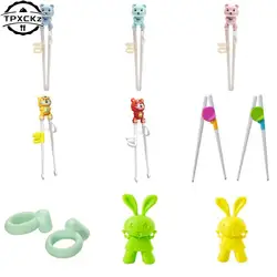 Palillos infantiles oso lindo con anillo corrector entrenamiento